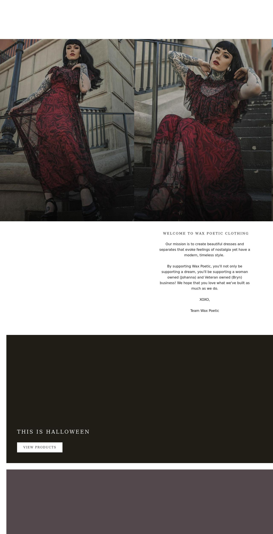 waxpoeticclothing.com shopify website screenshot