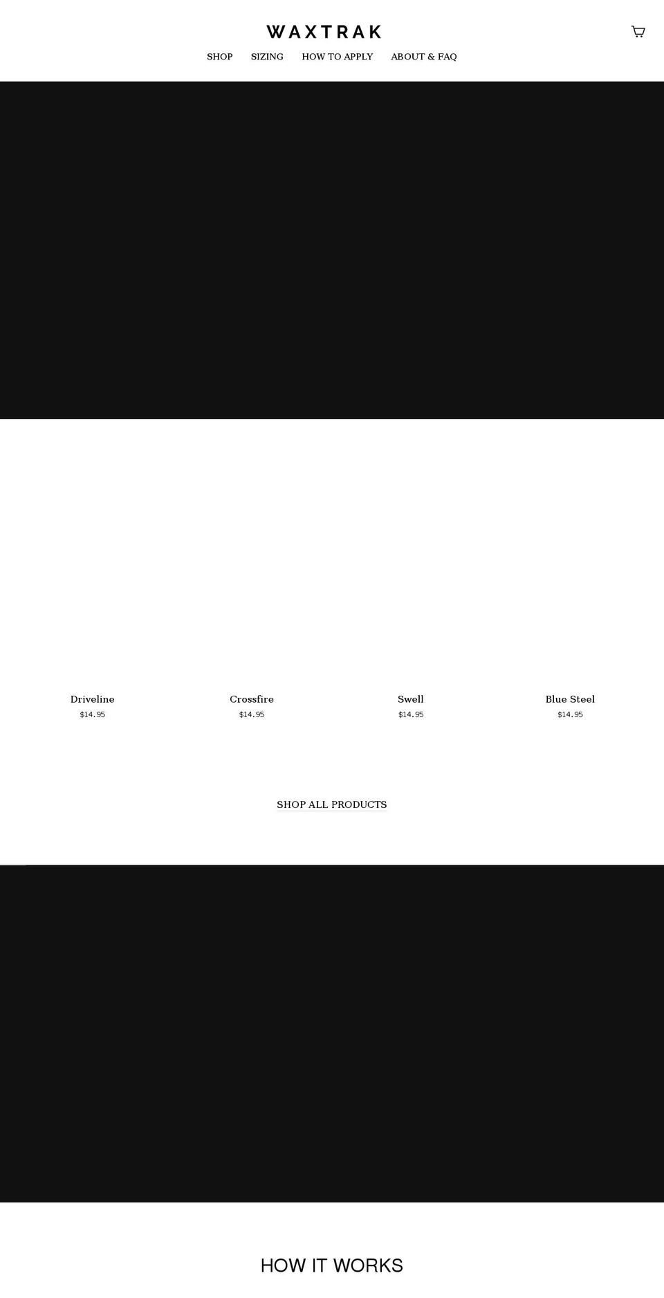 waxtrak.com shopify website screenshot