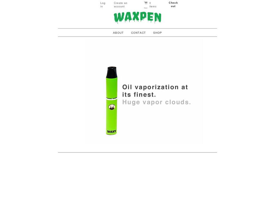 waxypen.com shopify website screenshot