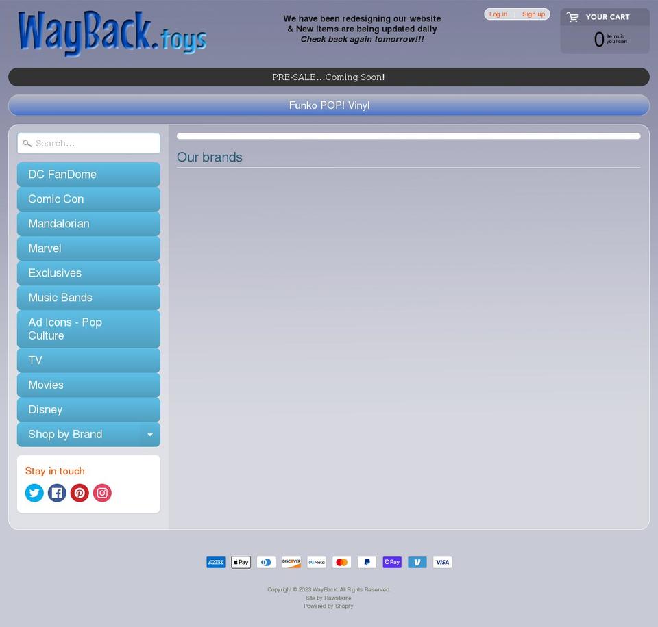 wayback.toys shopify website screenshot