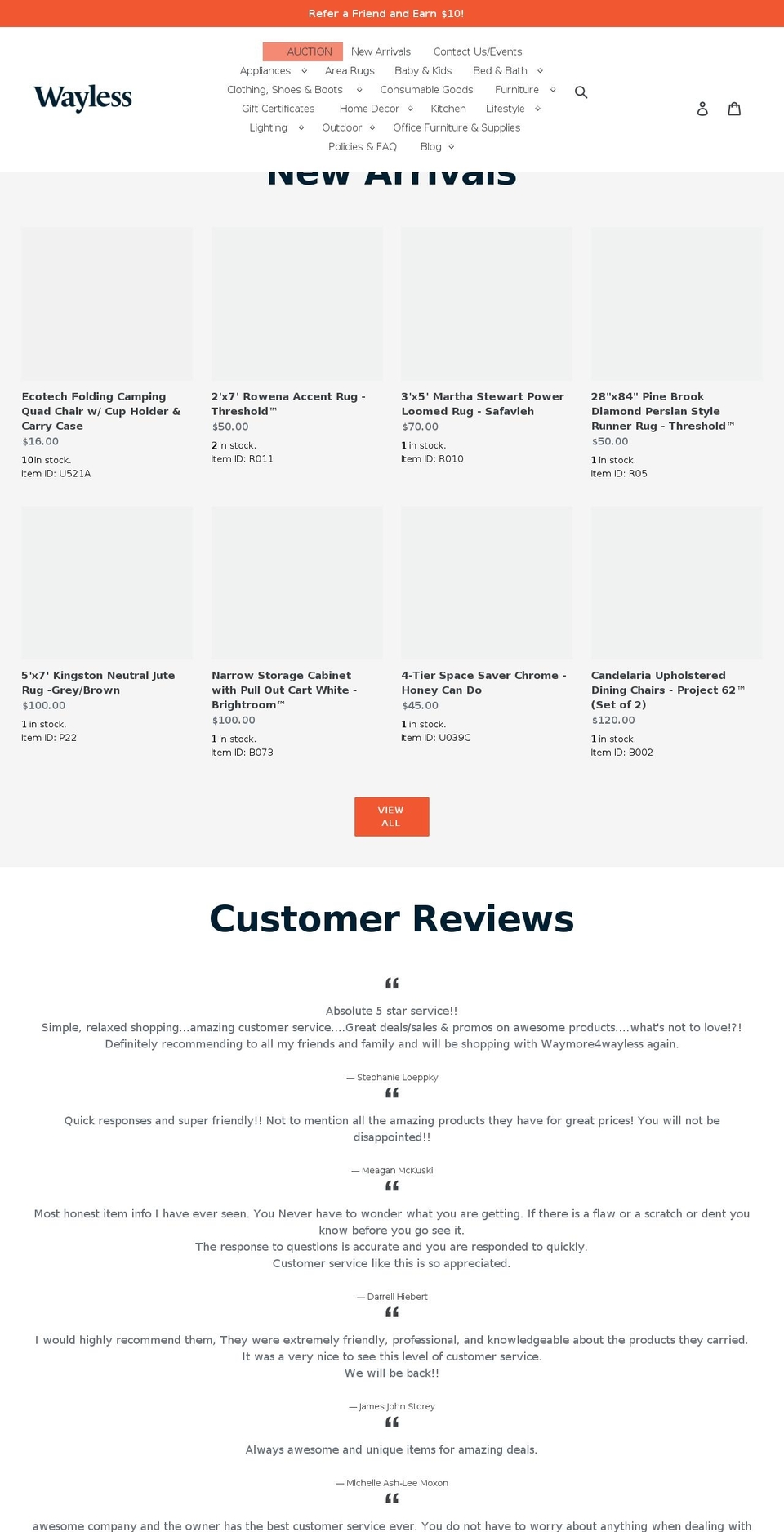 wayless.ca shopify website screenshot