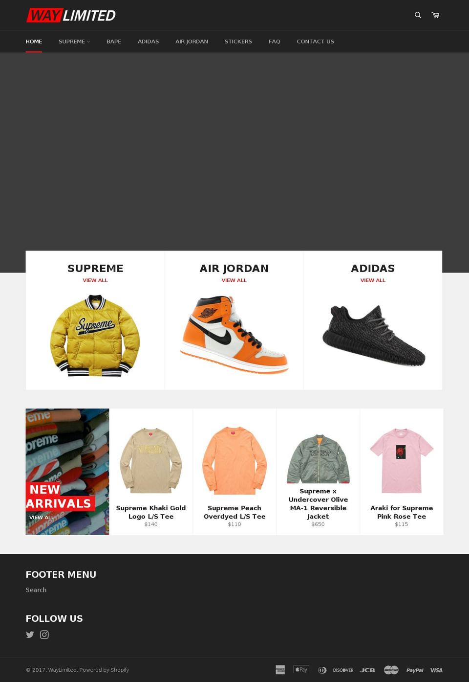 waylimited.com shopify website screenshot