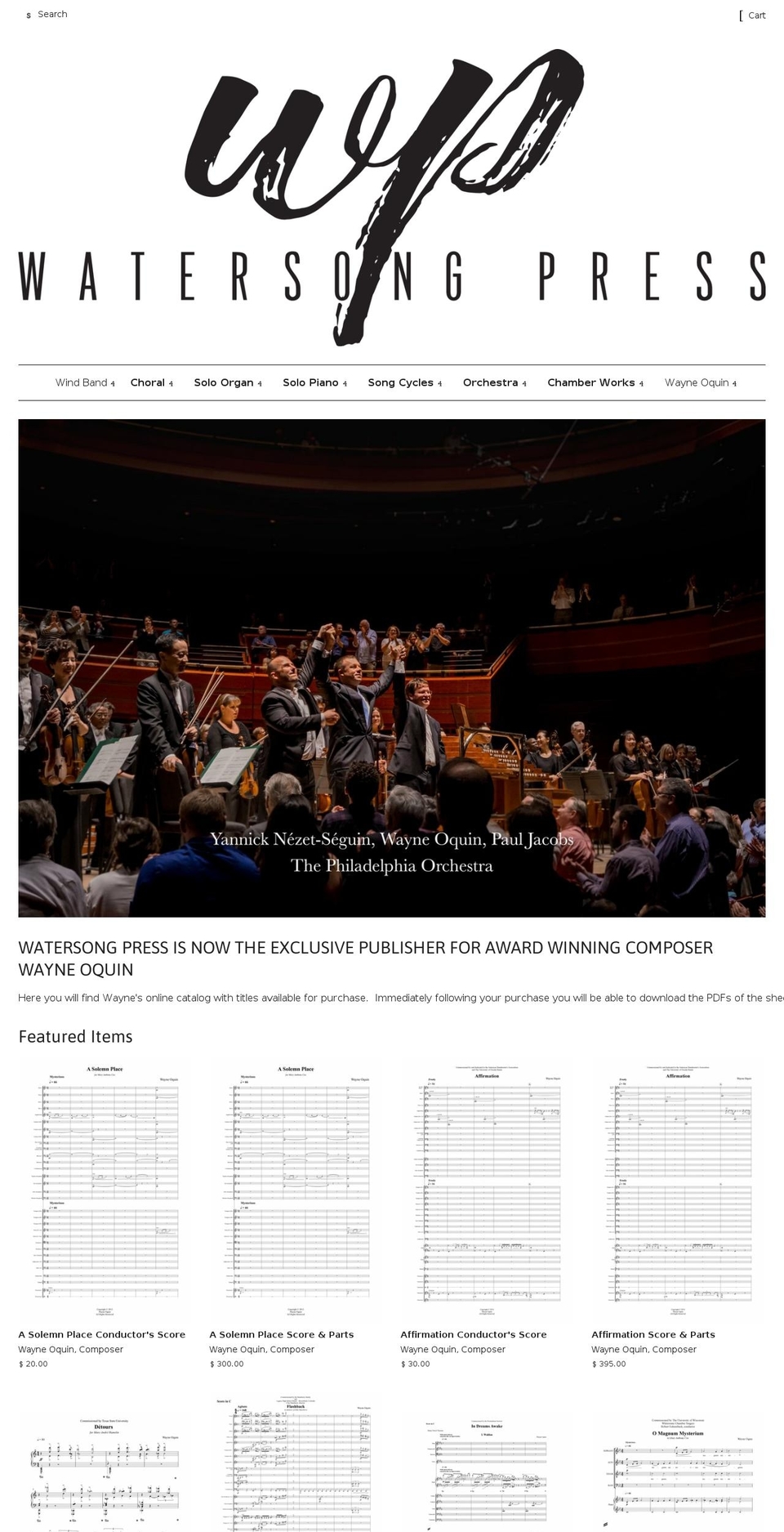 wayne-oquin-composer.myshopify.com shopify website screenshot