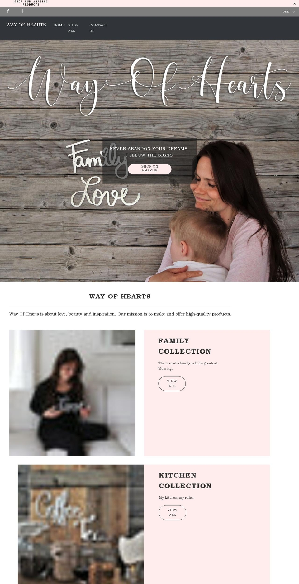wayofhearts.com shopify website screenshot