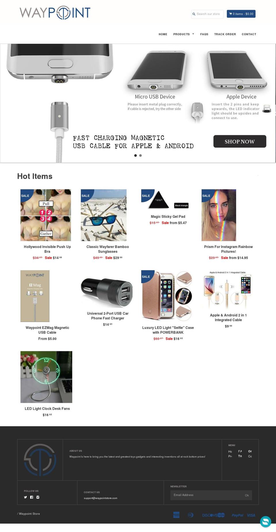 waypointstore.com shopify website screenshot