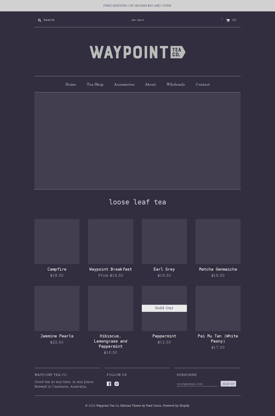 waypointtea.com.au shopify website screenshot