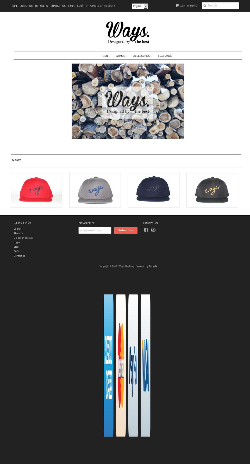 waysclothing.com shopify website screenshot