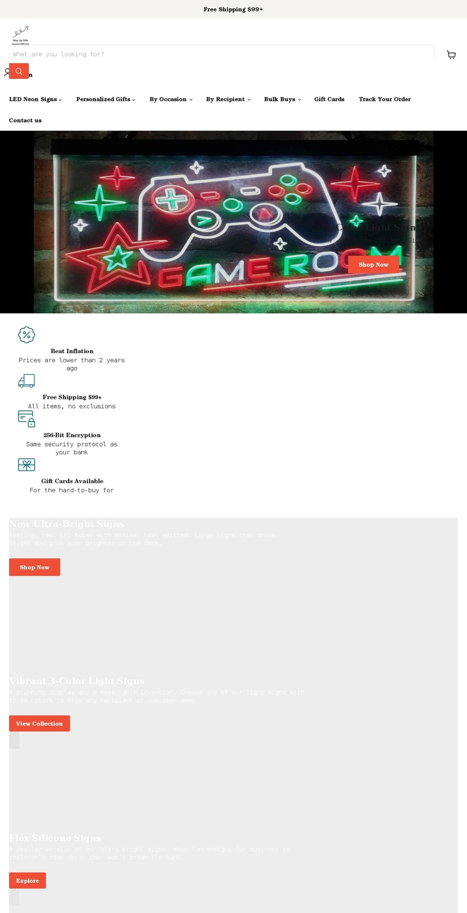 wayupgifts.com shopify website screenshot