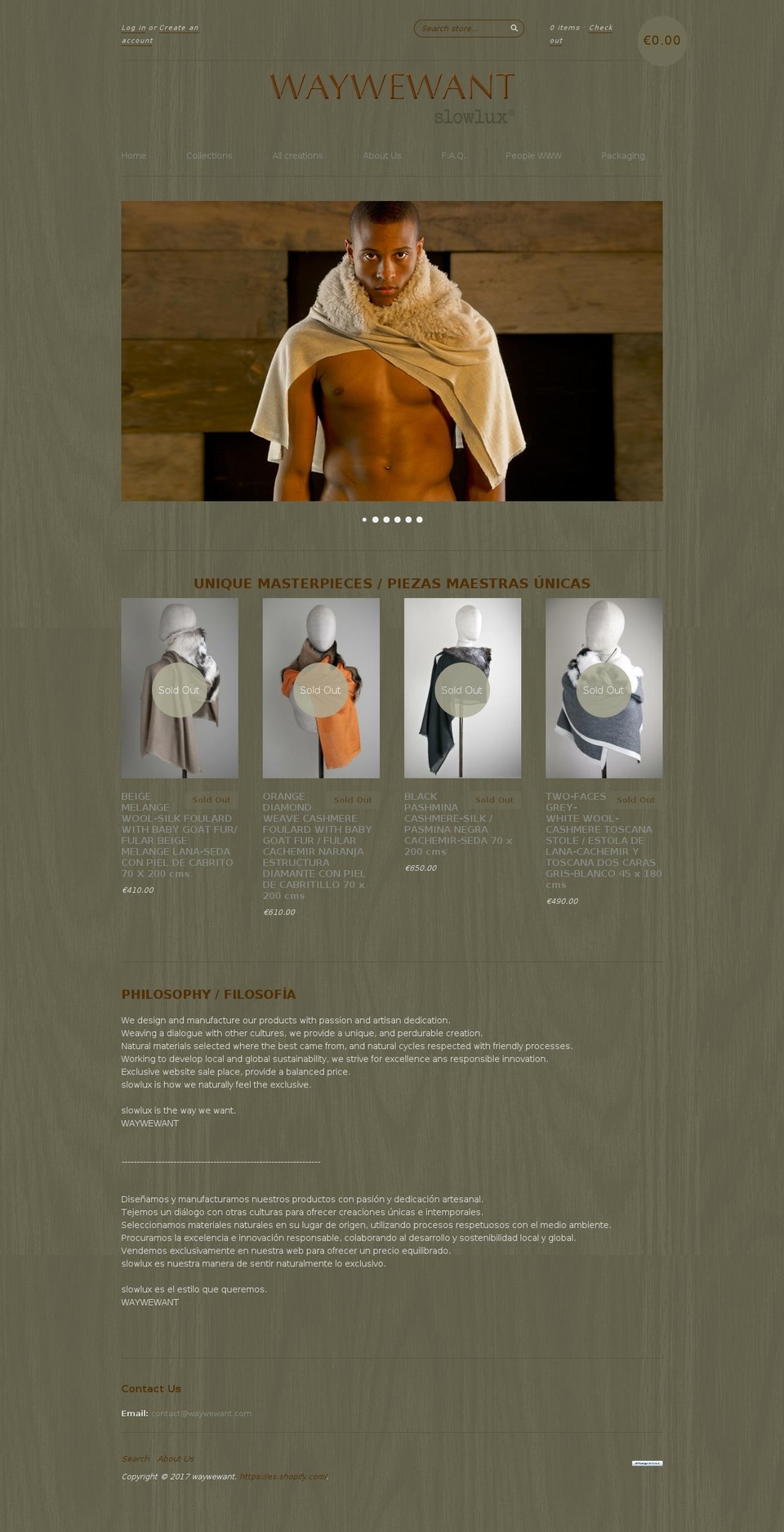 waywewant.com shopify website screenshot