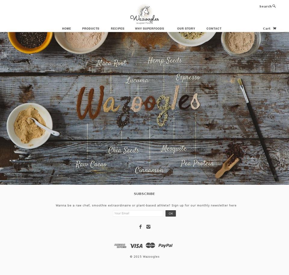 wazoogles.com shopify website screenshot