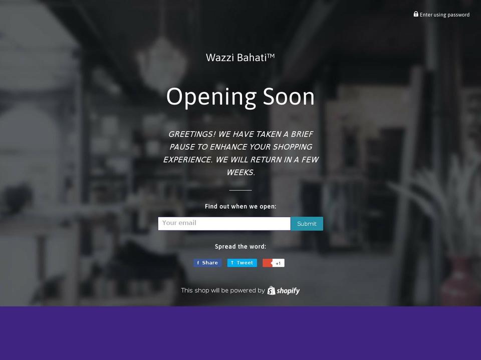 wazzi-bahati.myshopify.com shopify website screenshot