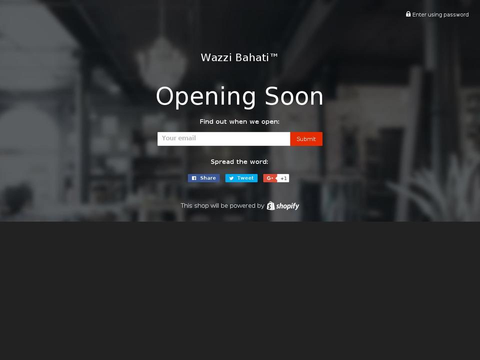wazzibahati.com shopify website screenshot