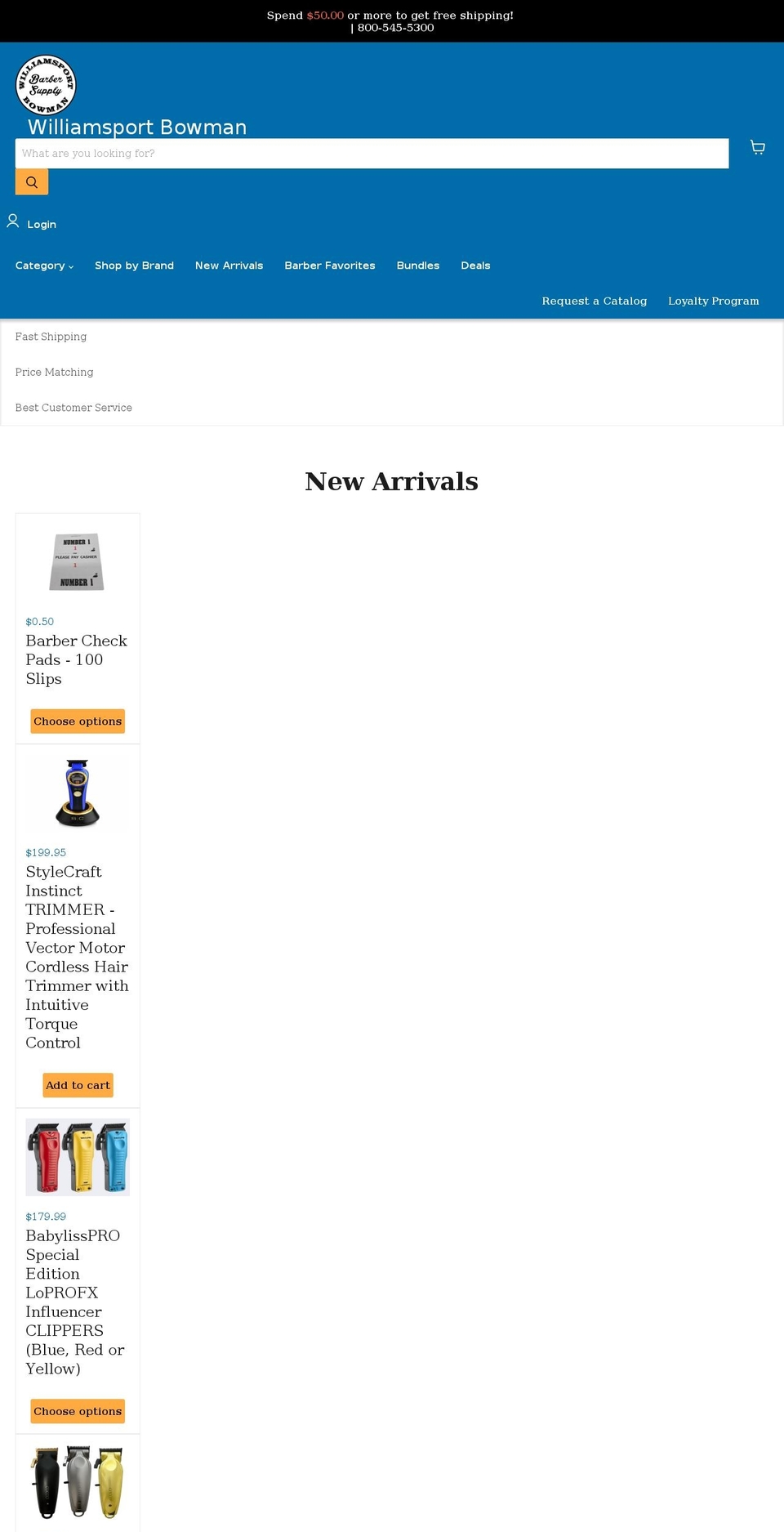 wbbarber.com shopify website screenshot