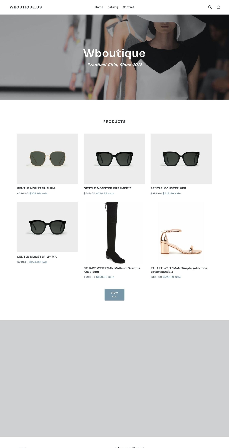 wboutique.us shopify website screenshot