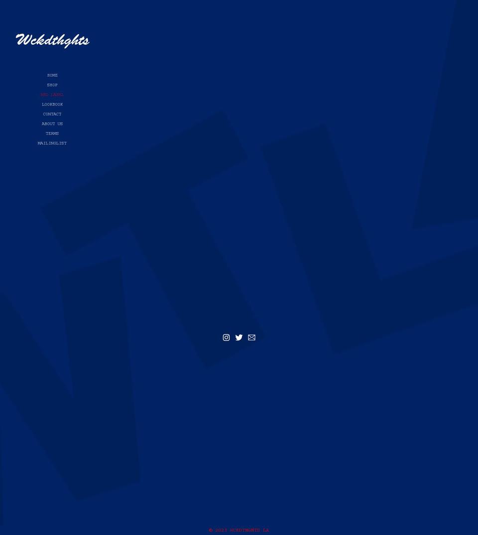 wckdthghts.com shopify website screenshot