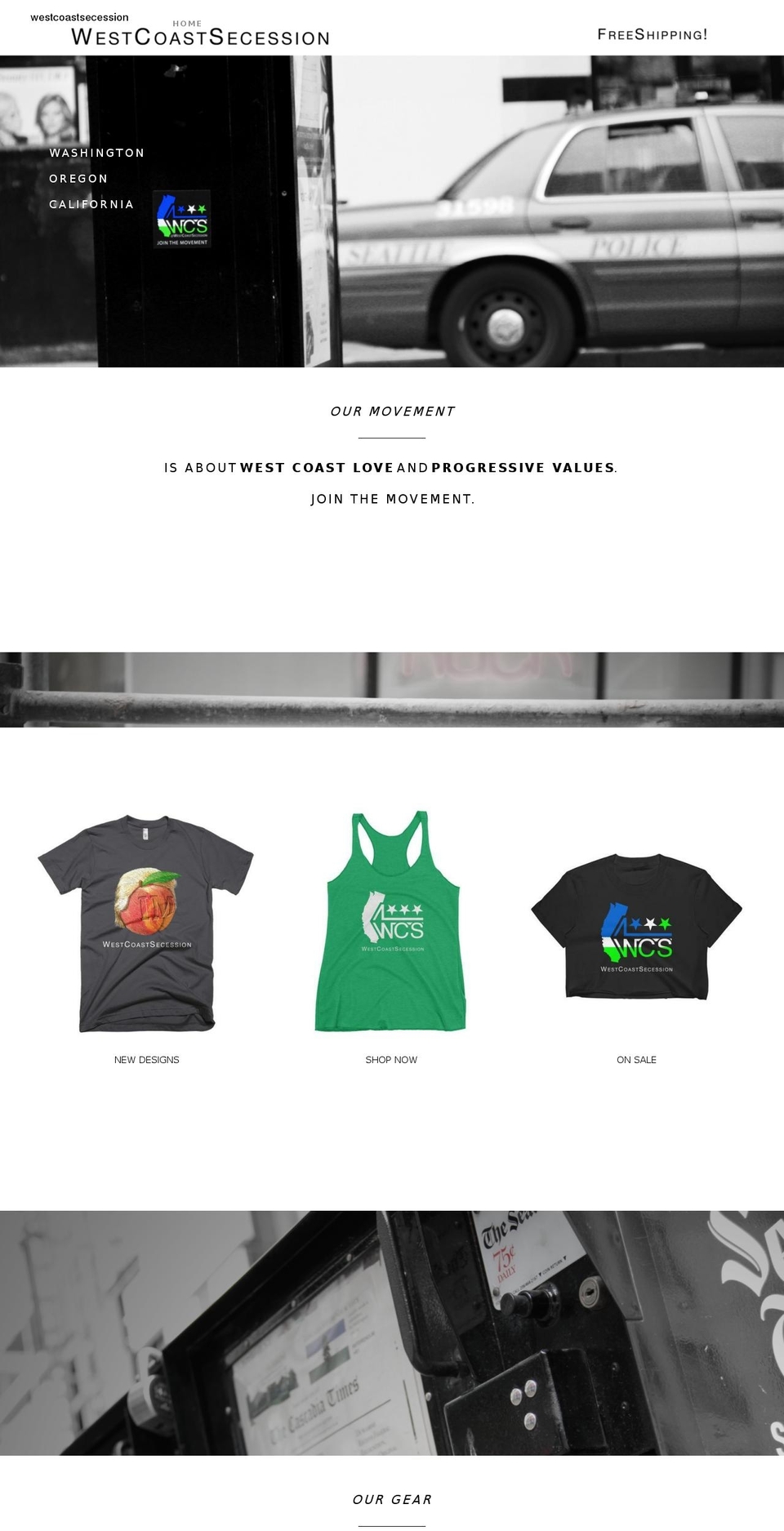 wcsapparel.com shopify website screenshot