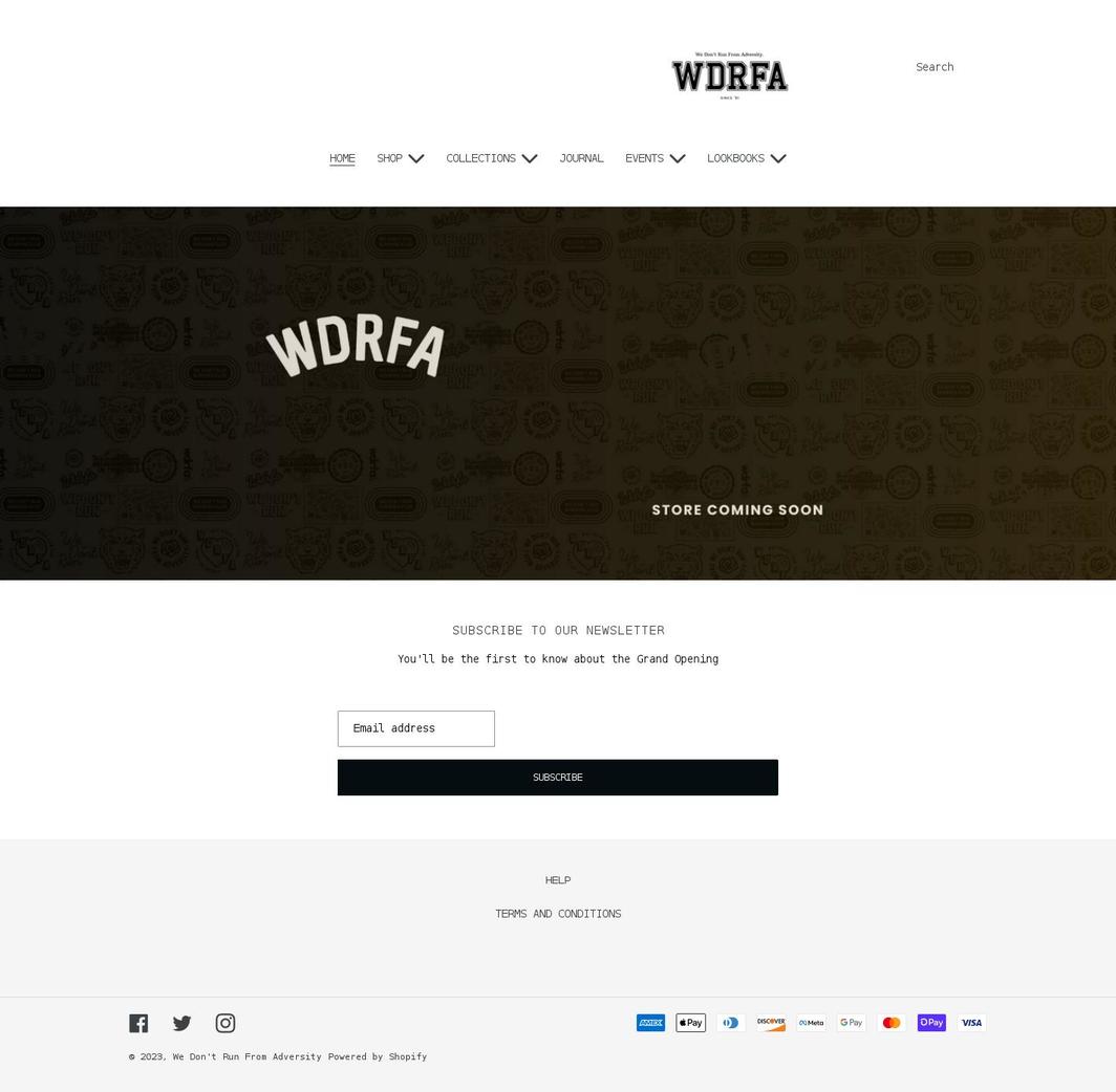 wdrfa.com shopify website screenshot