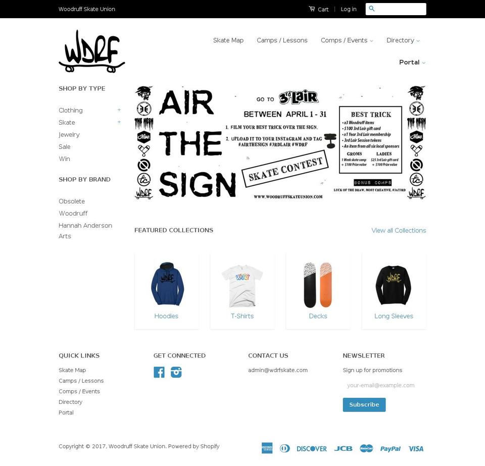 wdrfskate.com shopify website screenshot