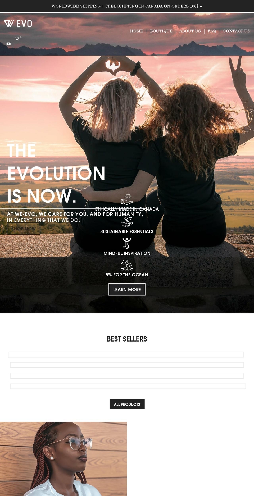 we-evo.com shopify website screenshot