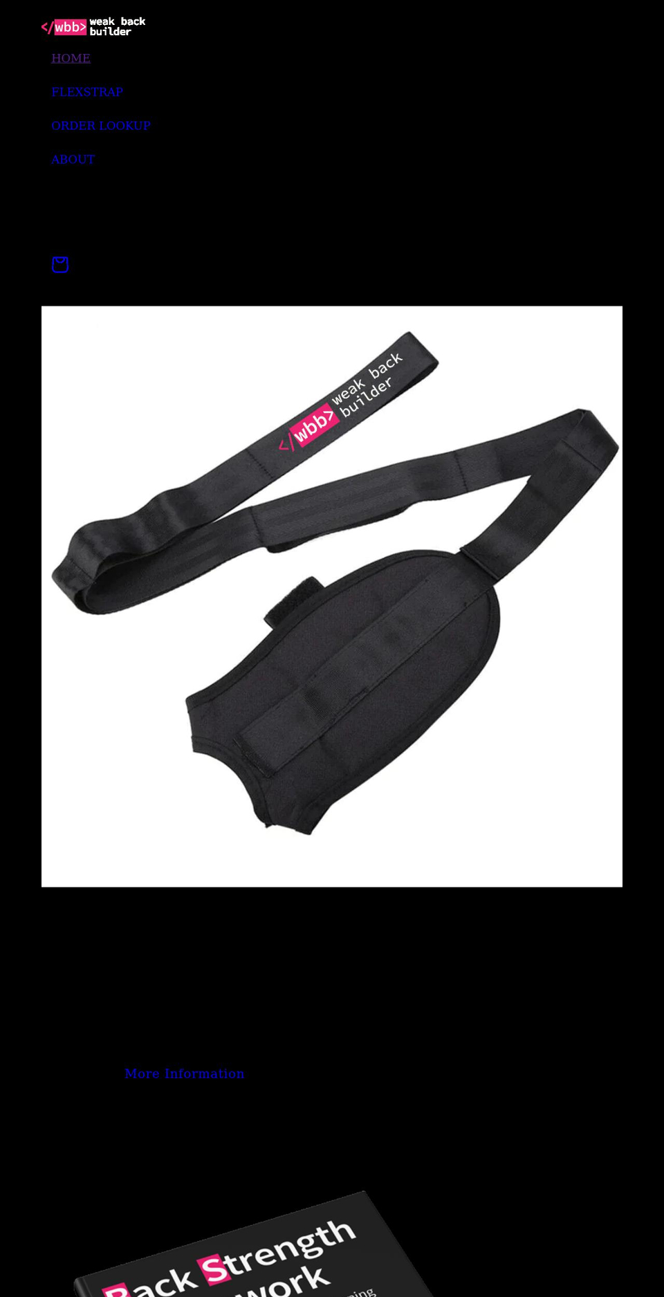 weakbackbuilder.com shopify website screenshot