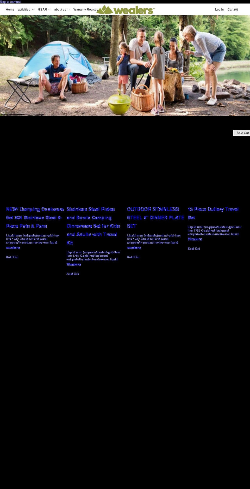 wealers.com shopify website screenshot