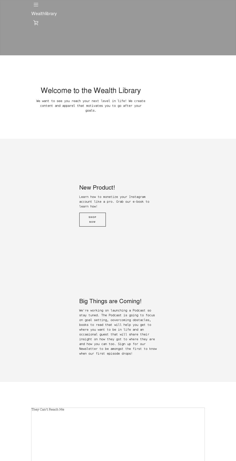 wealthlibrary.net shopify website screenshot