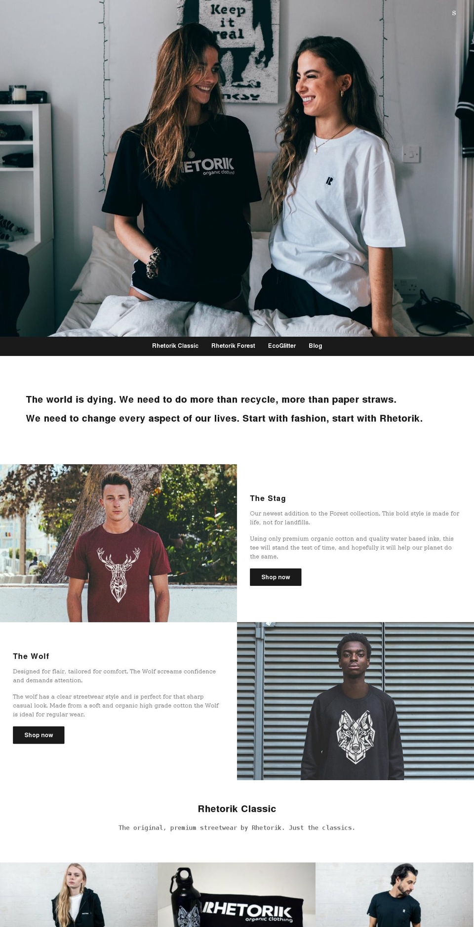 wear-rhetorik.com shopify website screenshot