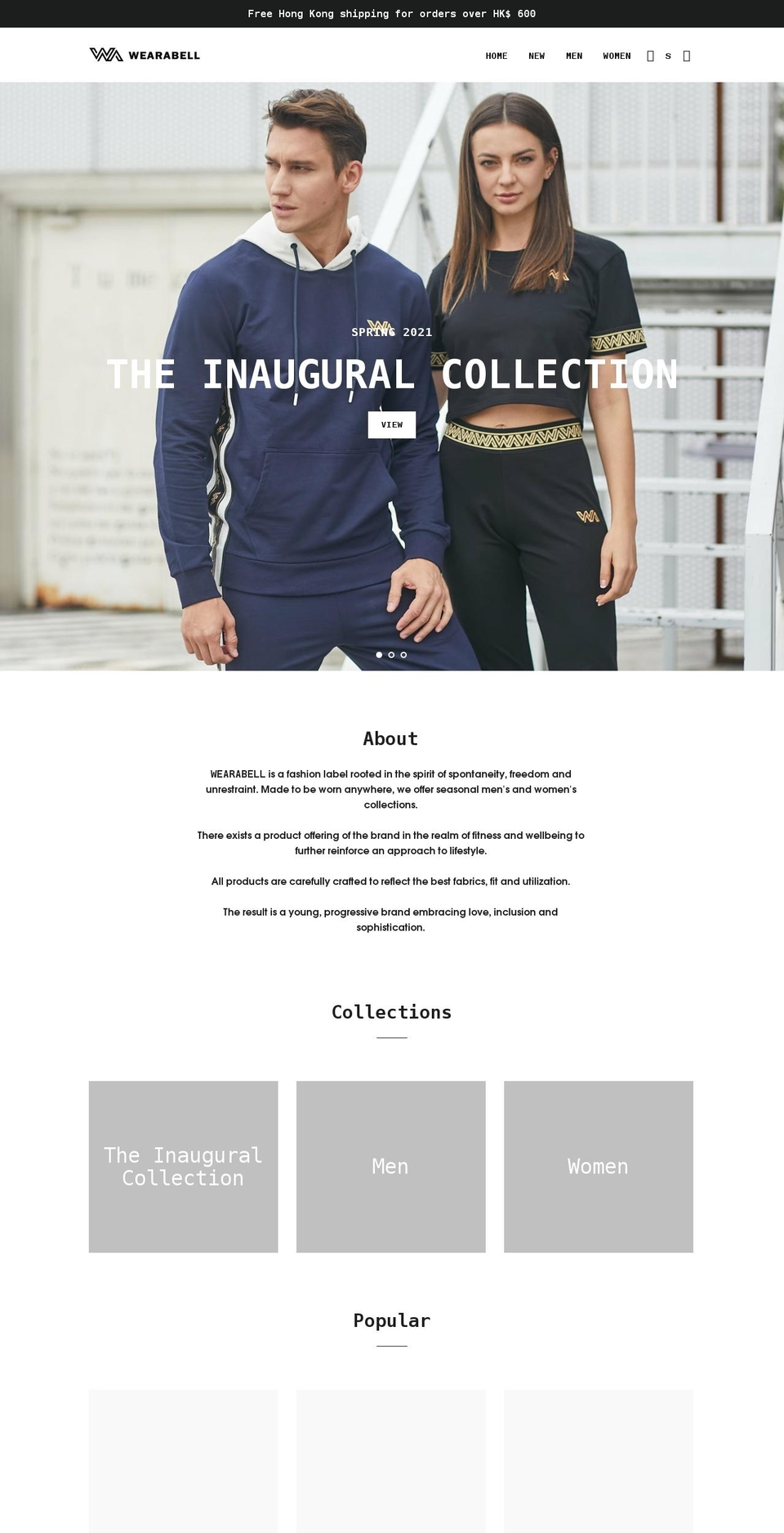 wearabell.com shopify website screenshot