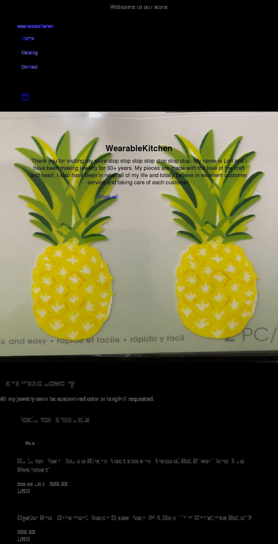 wearablekitchen.com shopify website screenshot