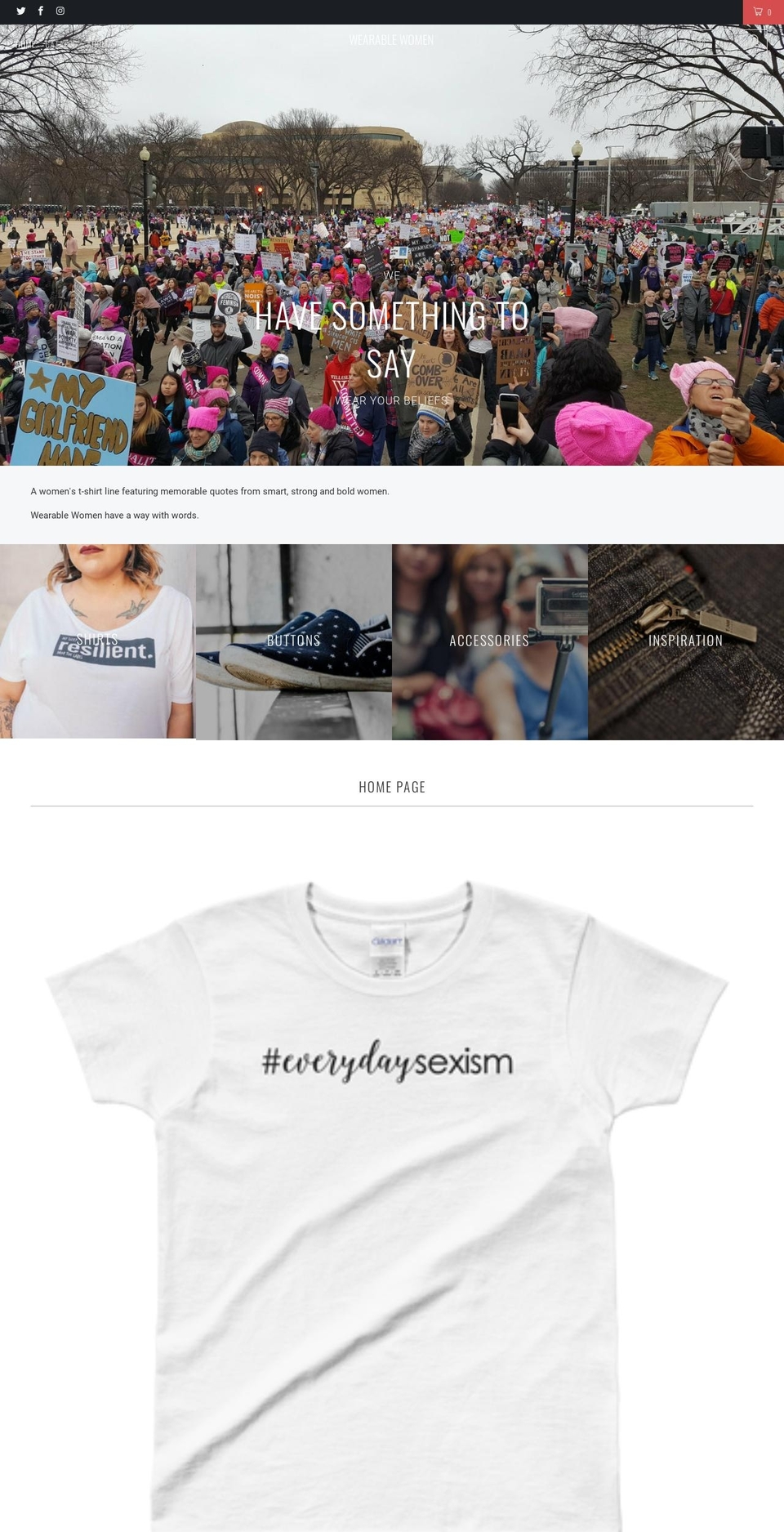 wearablewomen.com shopify website screenshot