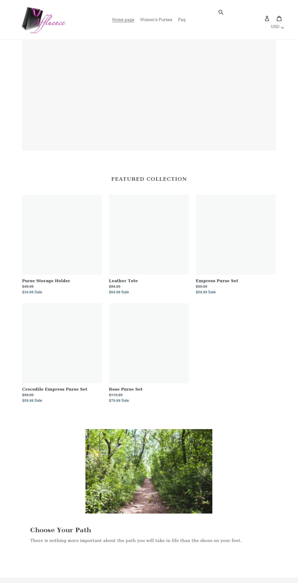 wearaffluence.com shopify website screenshot