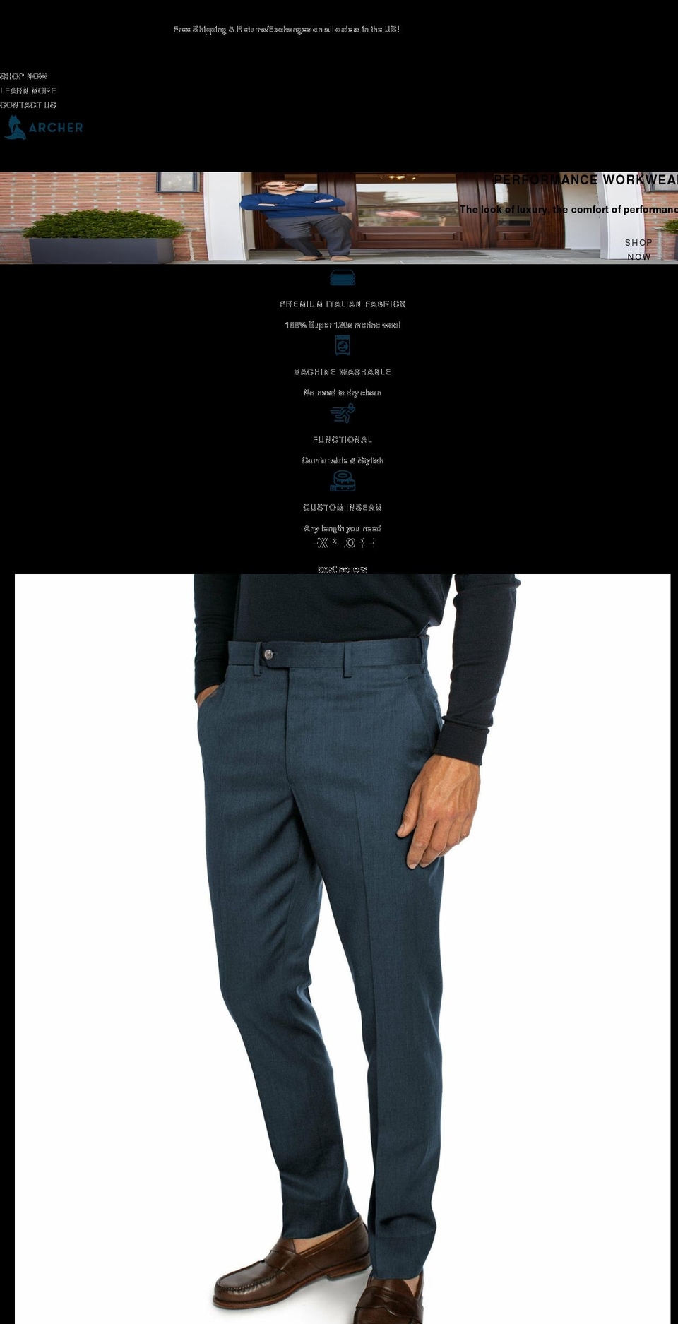 weararcher.com shopify website screenshot