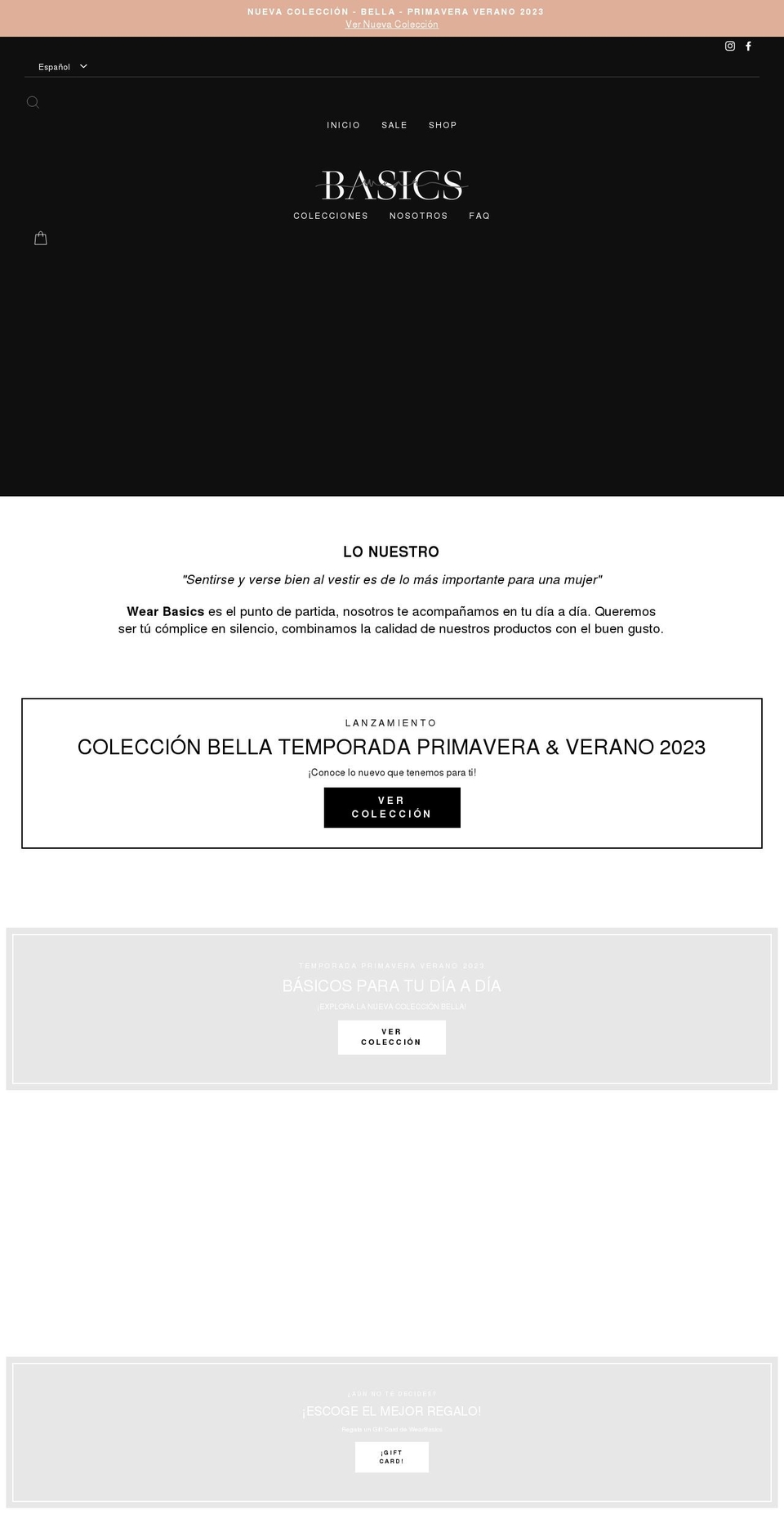wearbasics.pe — Shopify storefront screenshot