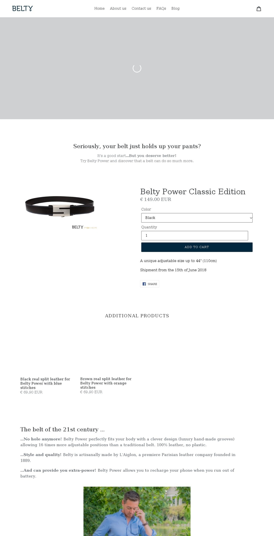 wearbelty.com shopify website screenshot