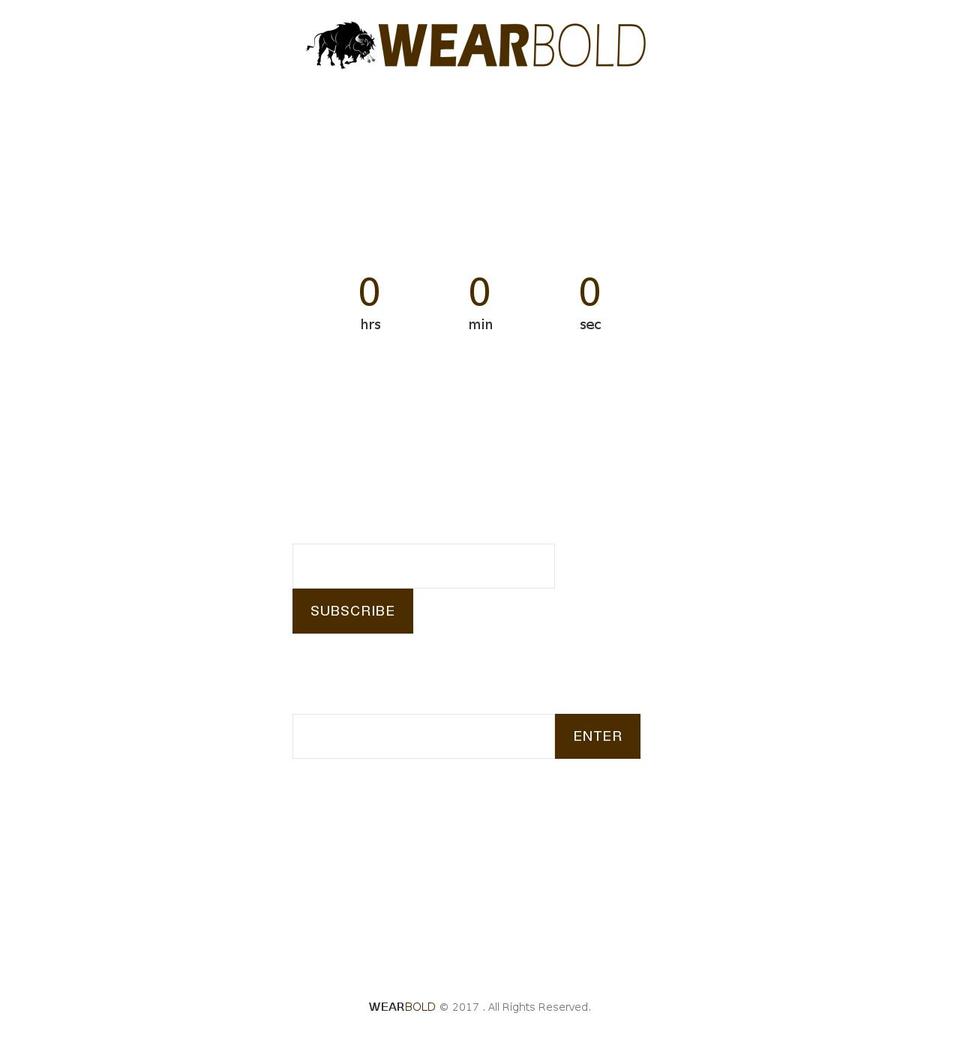wearbold.com shopify website screenshot