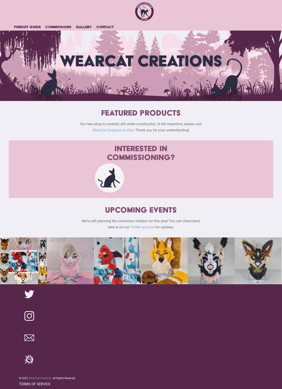 wearcatcreations.com shopify website screenshot