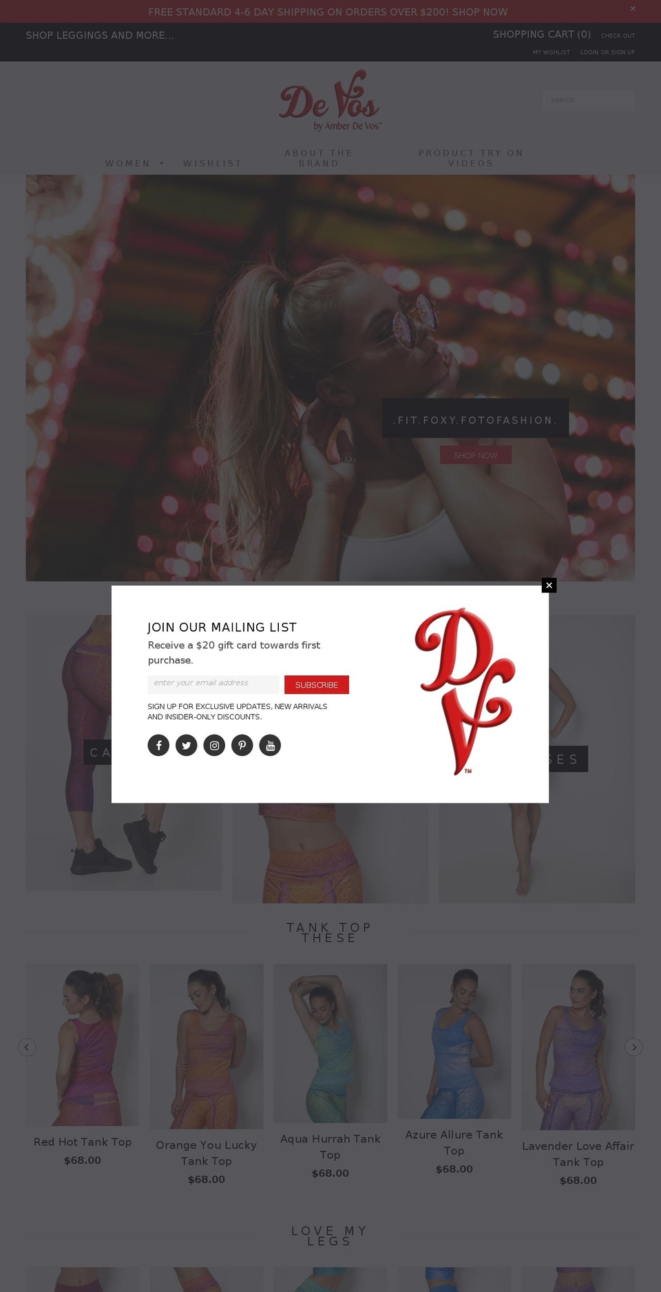 weardevos.com shopify website screenshot