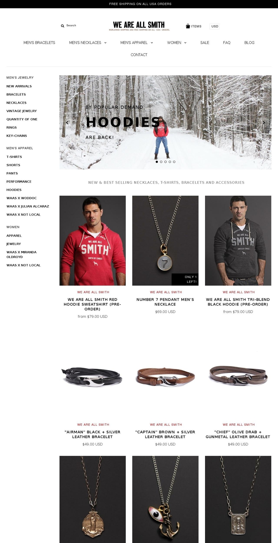 Superstore Shopify theme site example weareallsmith.com