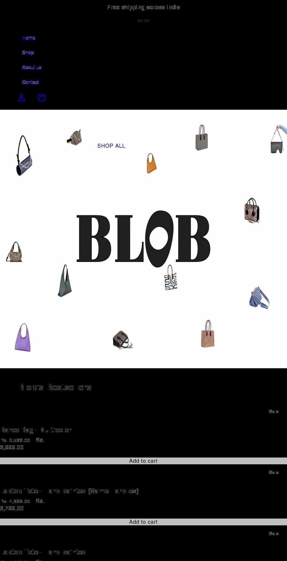 weareblob.com shopify website screenshot