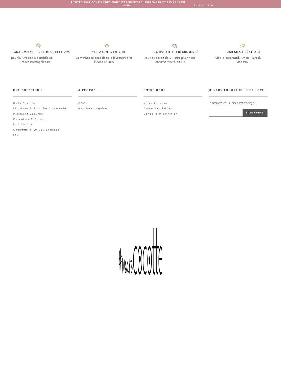 wearecocotte.com shopify website screenshot