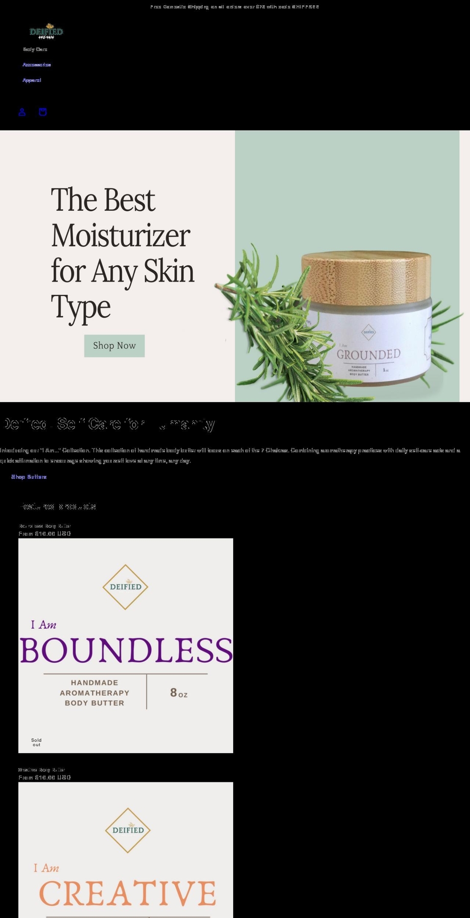 wearedeified.com shopify website screenshot