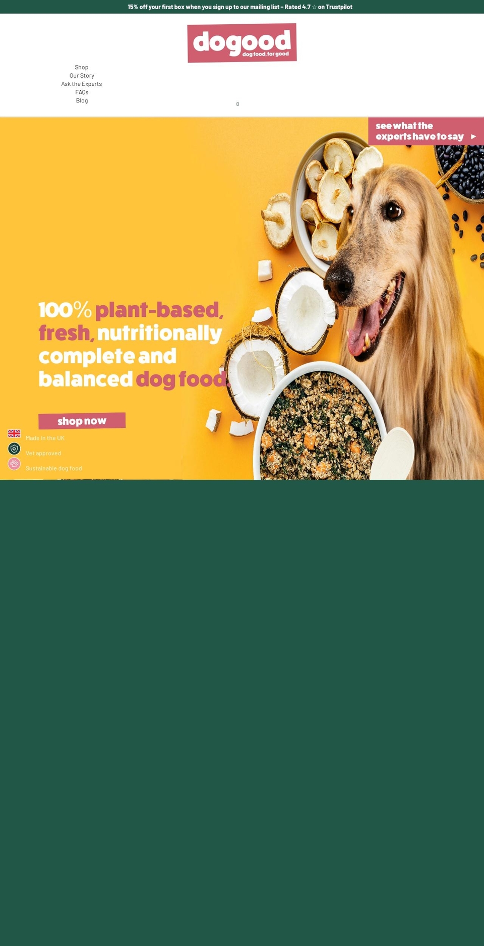 wearedogood.co.uk shopify website screenshot