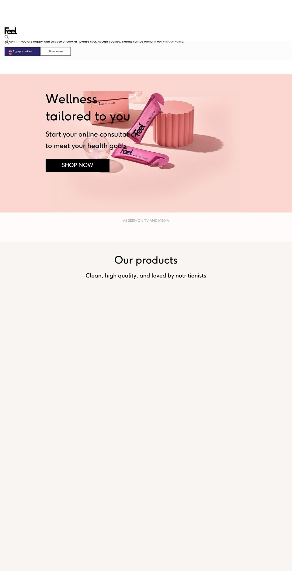 wearefeel.com shopify website screenshot