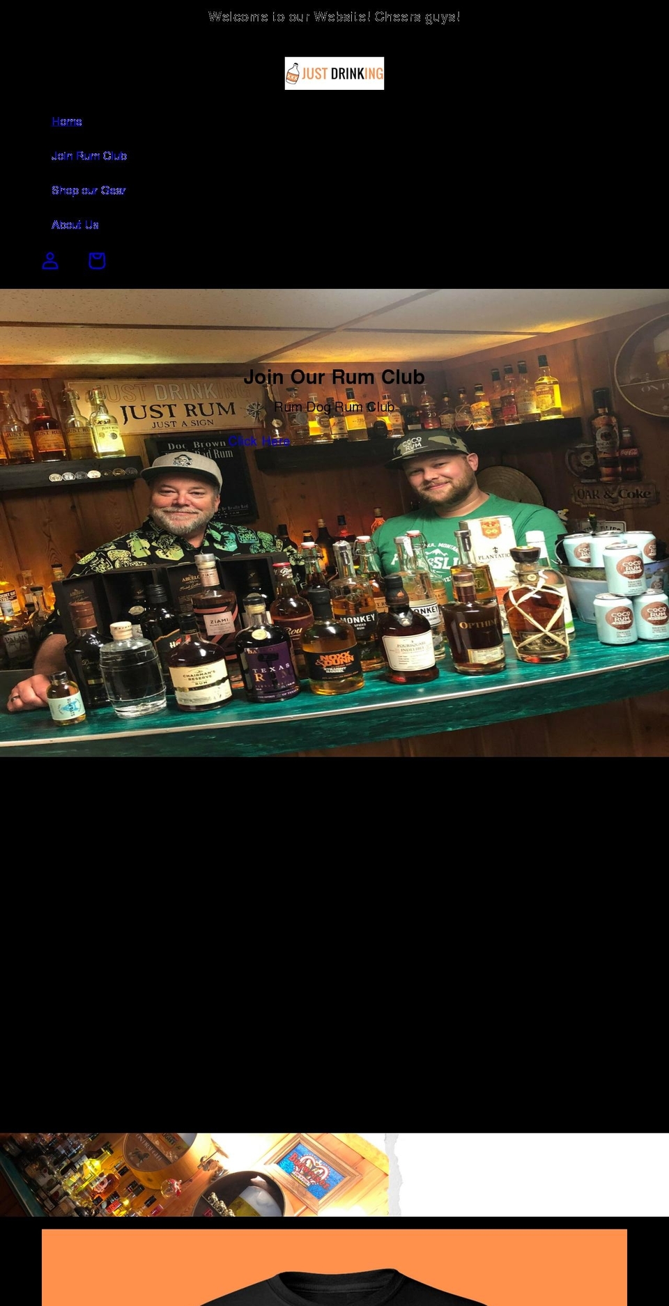 wearejustdrinking.com shopify website screenshot