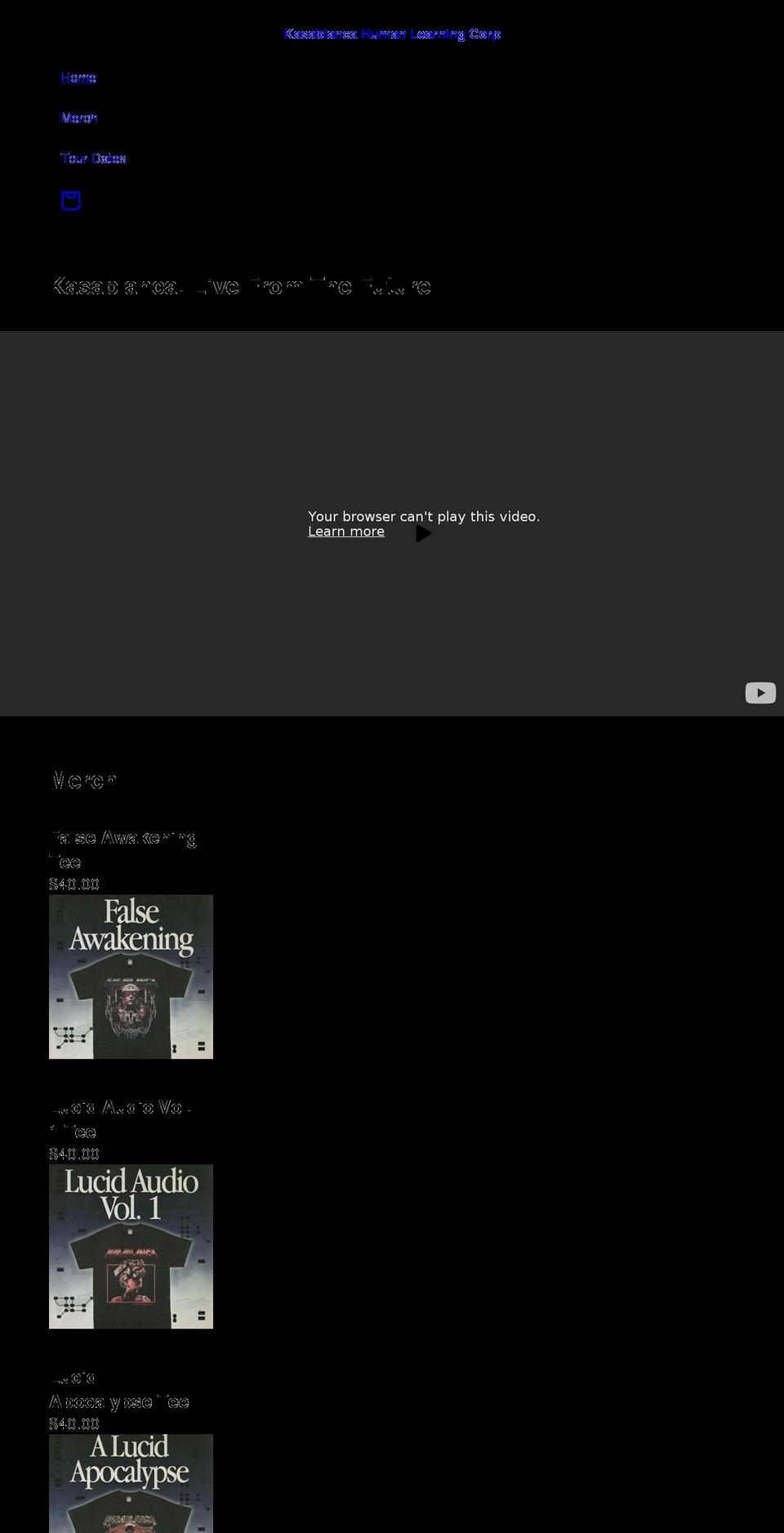 wearekasablanca.com shopify website screenshot