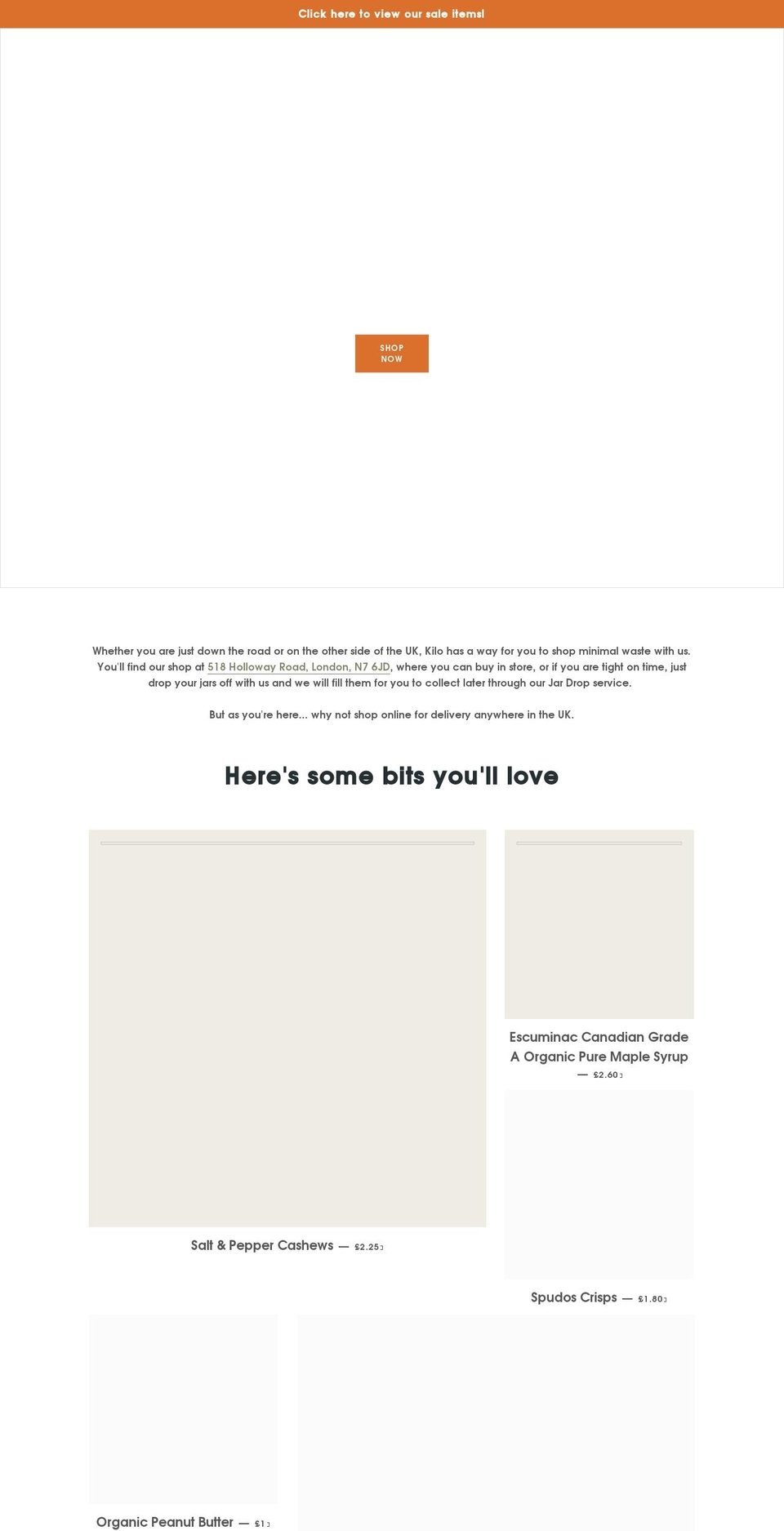 wearekilo.com shopify website screenshot