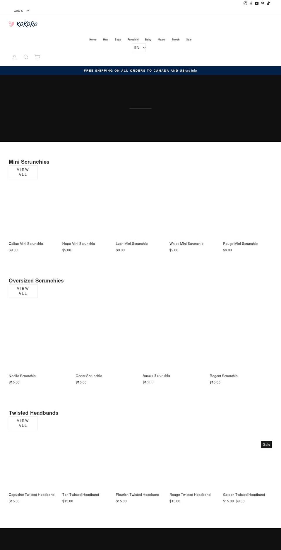 wearekokoro.com shopify website screenshot