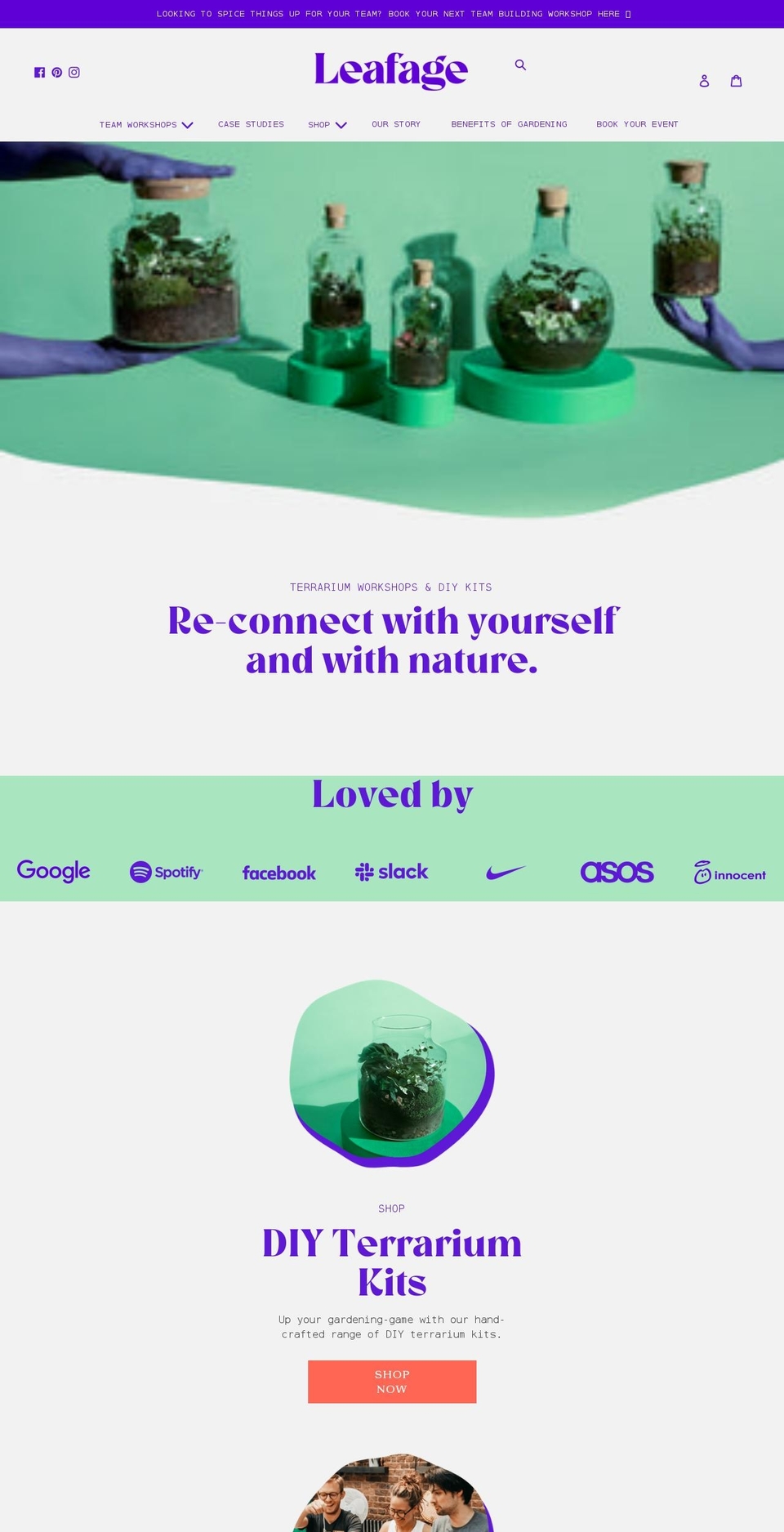 weareleafage.com shopify website screenshot