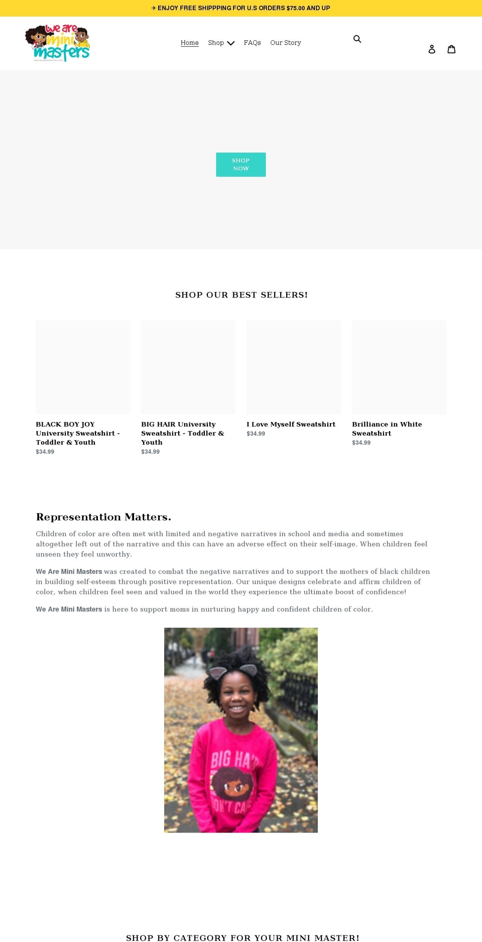 weareminimasters.com shopify website screenshot
