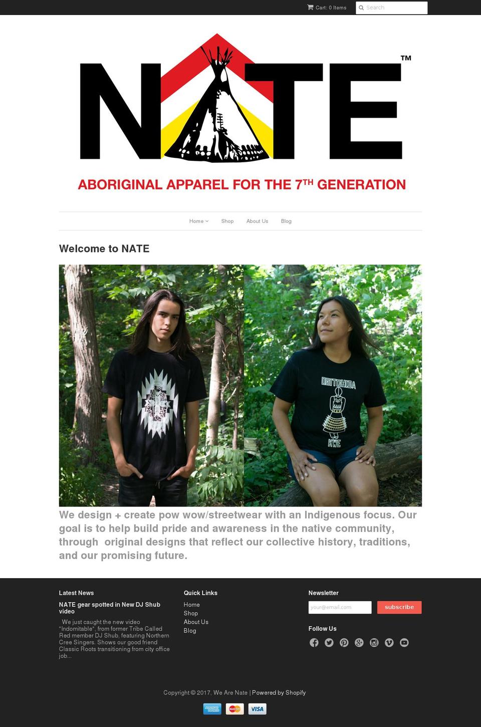 wearenate.com shopify website screenshot